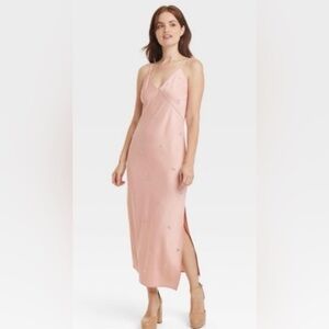 a new day Blush Pink Embellished Slip Maxi Dress